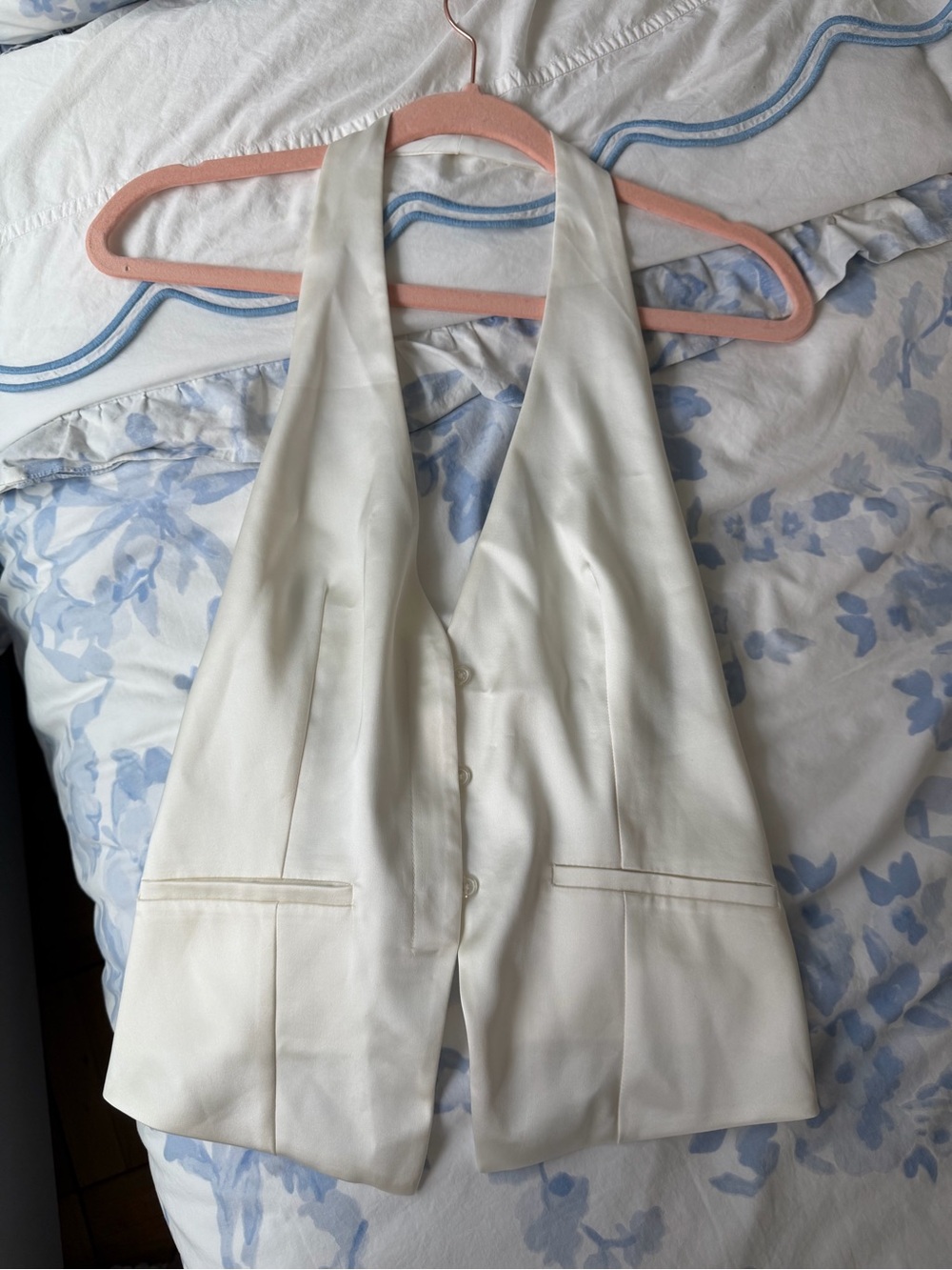 Zara White Halter-Style Vest Top
